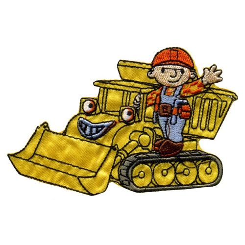 Iron on Motif Bob the Builder on Yellow Earthmover