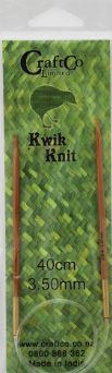 Kwik Knit Bamboo Fixed Circular Needles 40cm Long 3.0mm