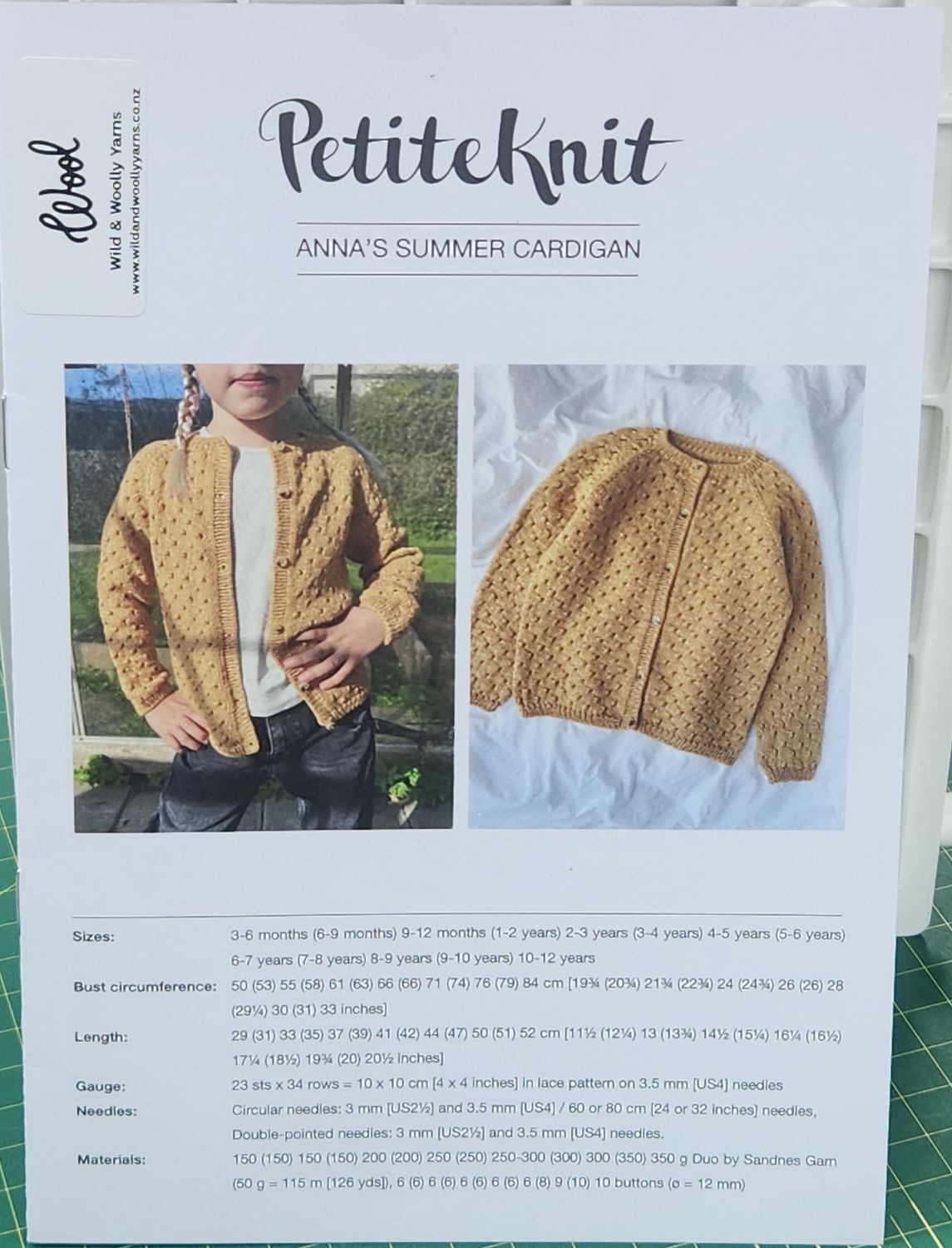 Annas Summer Cardigan Pattern