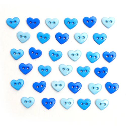 Creative Buttons Micro Hearts Sapphire