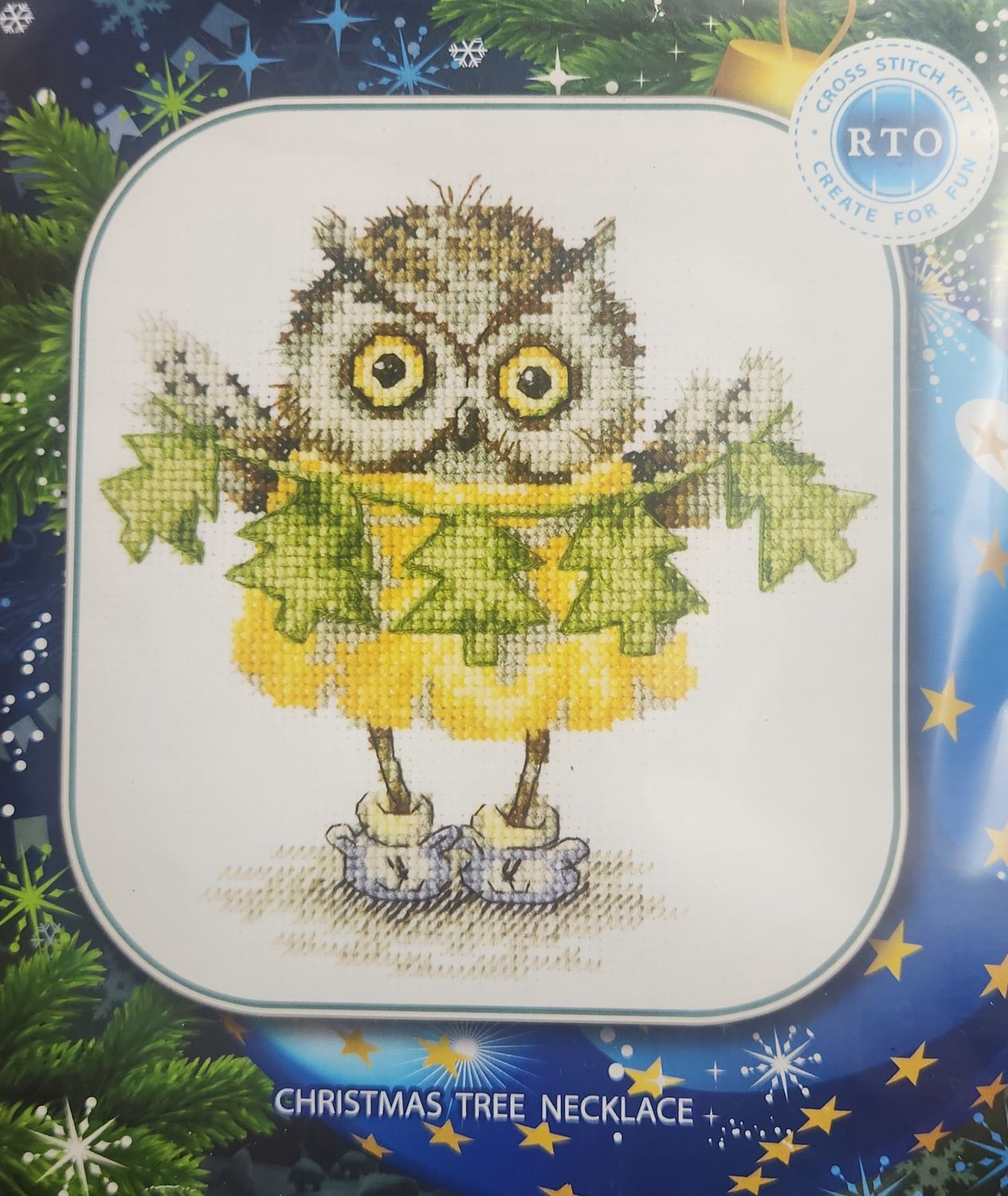 Christmas Tree Necklace Cross Stitch Kit