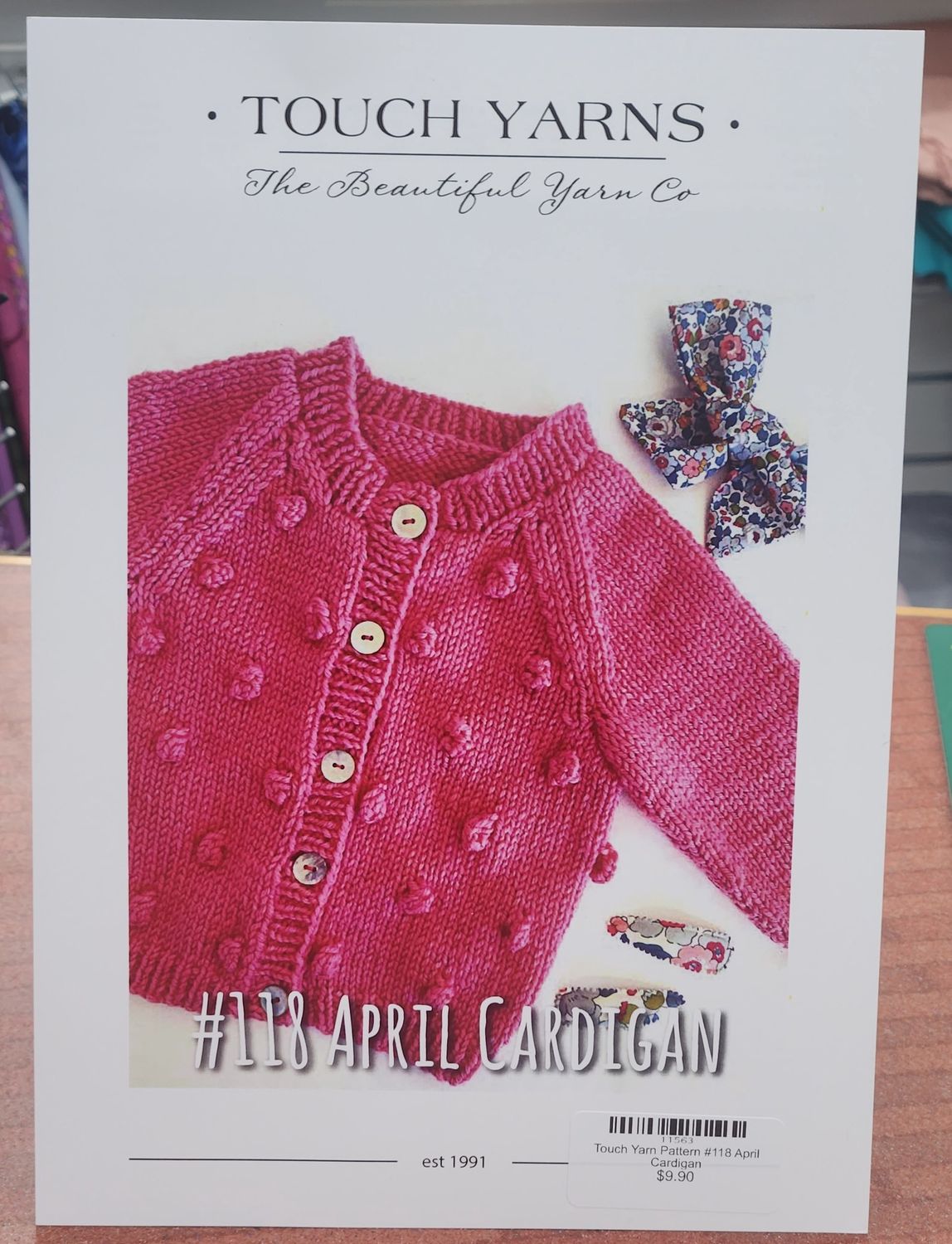 Touch Yarn Pattern #118 April Cardigan