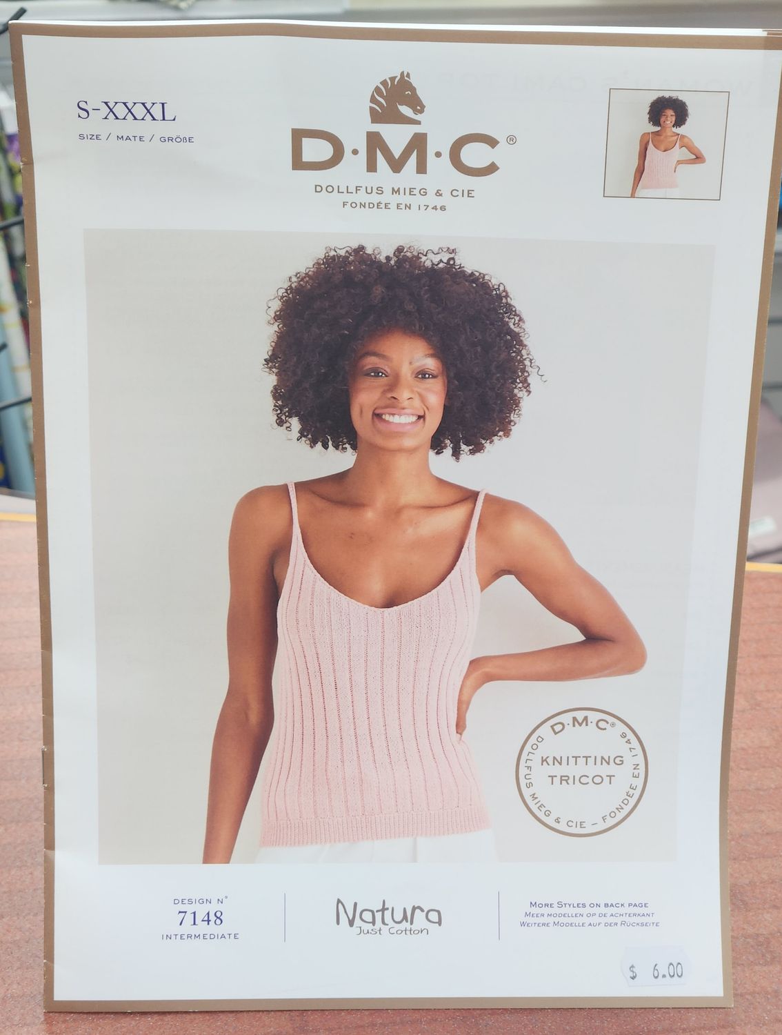 Dmc natura pattern cotton 7148