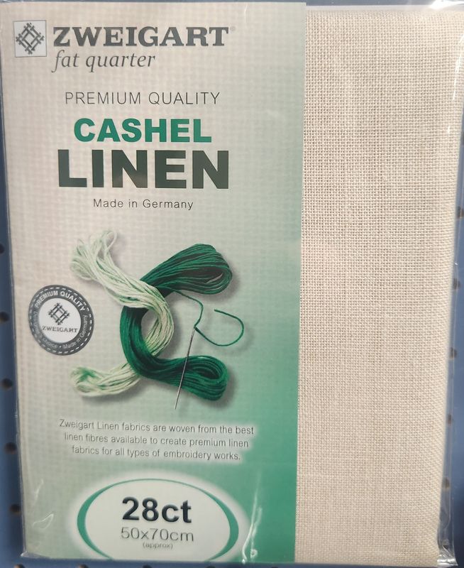 Zweigart Cashel Linen 28 Count - Cream