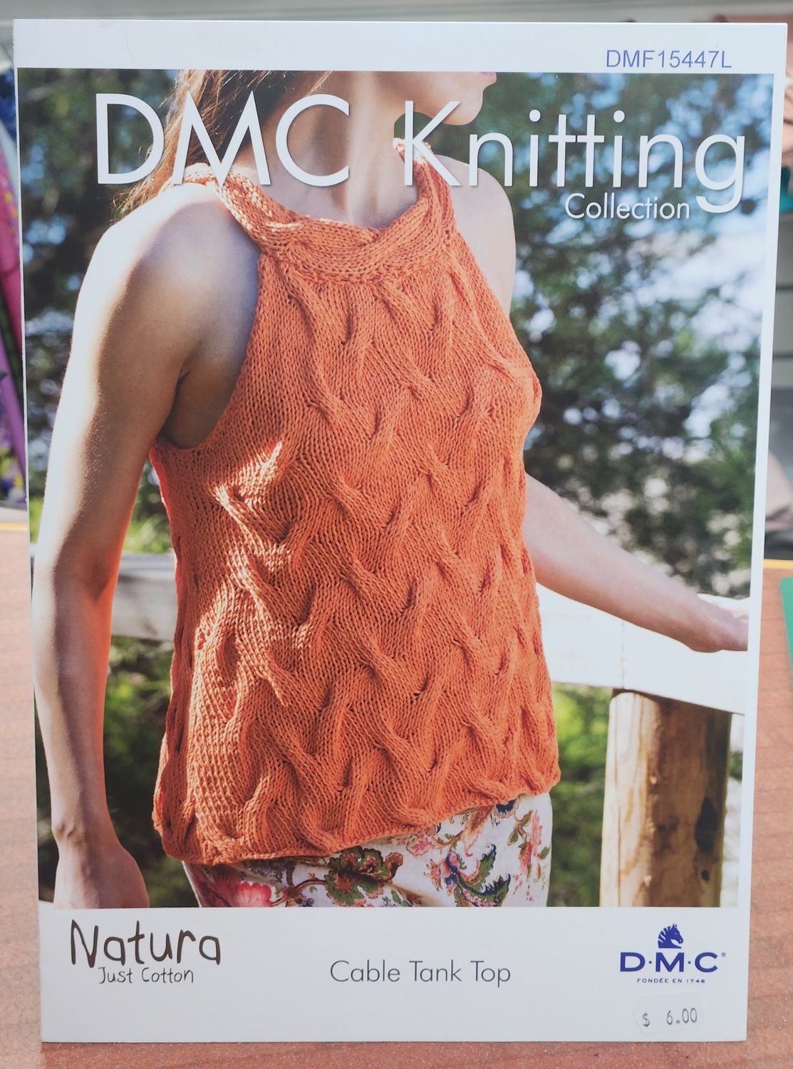 DMC Knitting Pattern Cable Tank Top