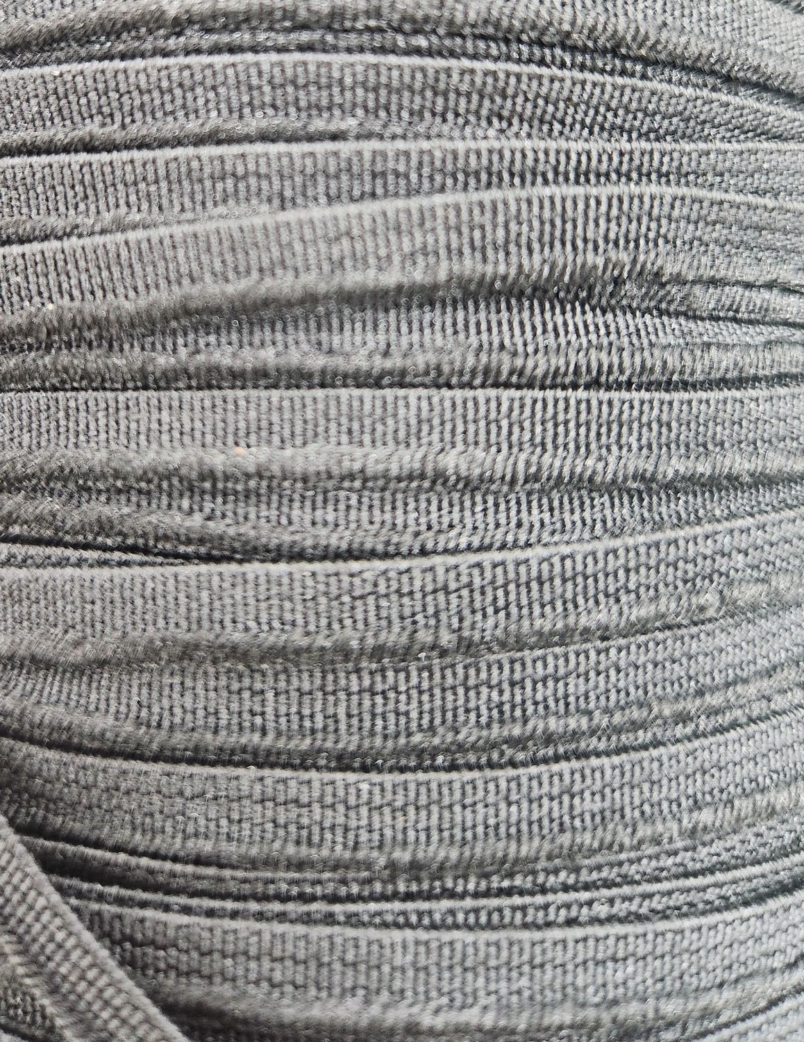 Black Flat Elastic 5mm Cut per Metre