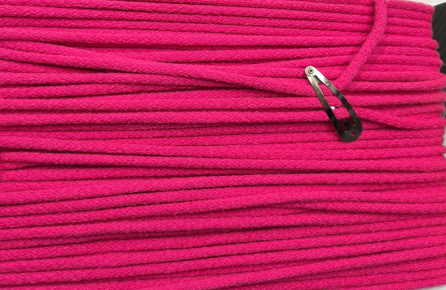 Pink Cotton Cord, Knit Braided 6mm, Price Per Metre