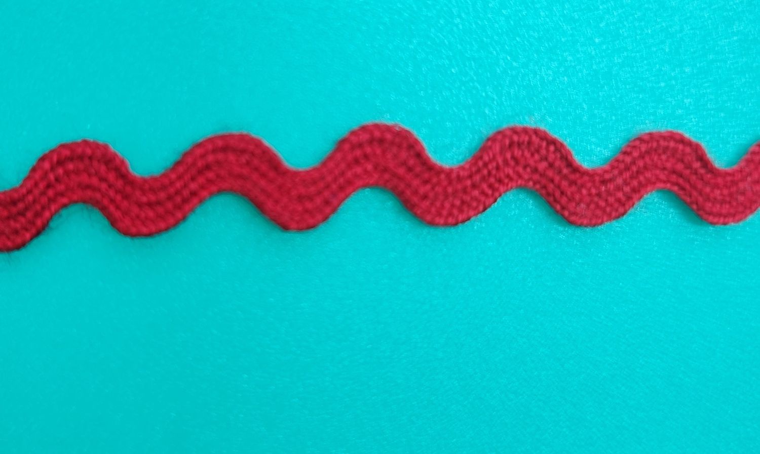 Deep Red Ric Rac Rayon Cut Per Metre