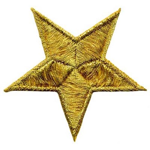 Iron on Motif Large Gold Star