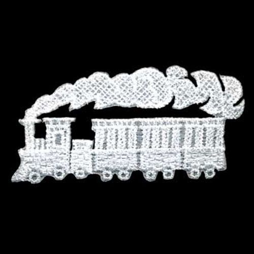 Iron on Motif Guipure Lace Train
