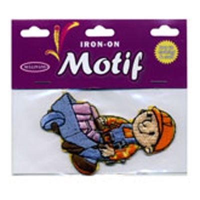 Iron on Motif Bob the Builder with Wheelbarrow