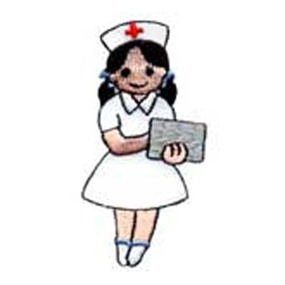 Iron on Motif Nurse in White Uniform