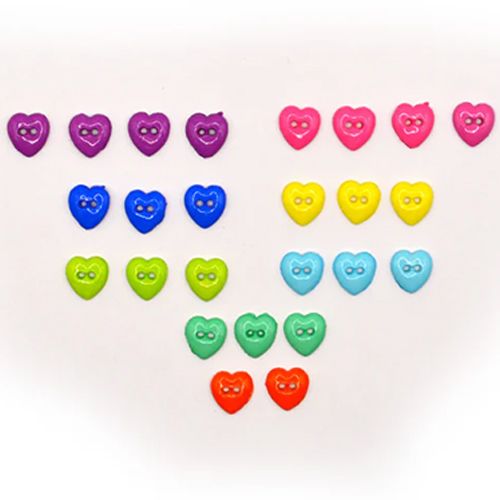 Creative Buttons Mini Simple Hearts