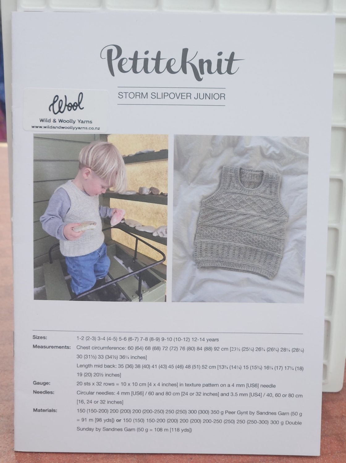 Petite Knit Storm Slipover Junior Pattern