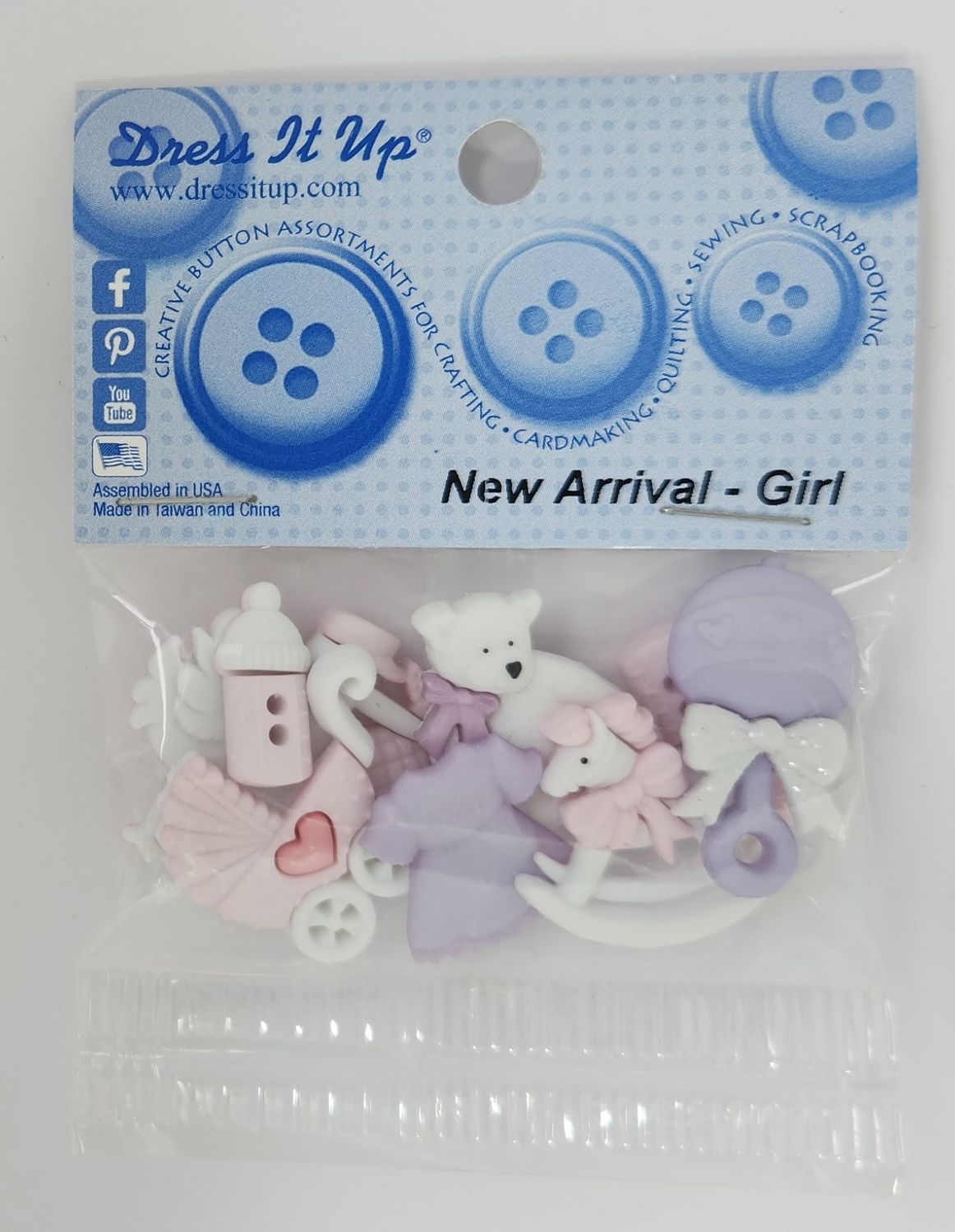 Creative Button Pack - New Arrival Girl