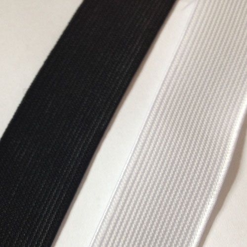Woven Elastic 25mm WHITE, Cut Per Metre