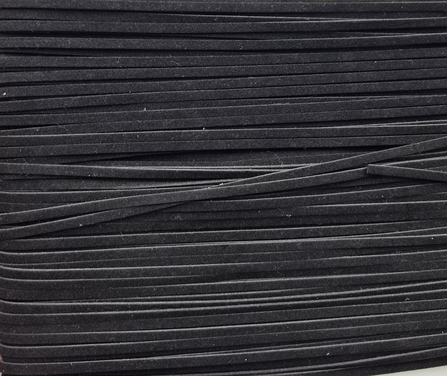 PU Leather Thonging 4mm Black Per Metre