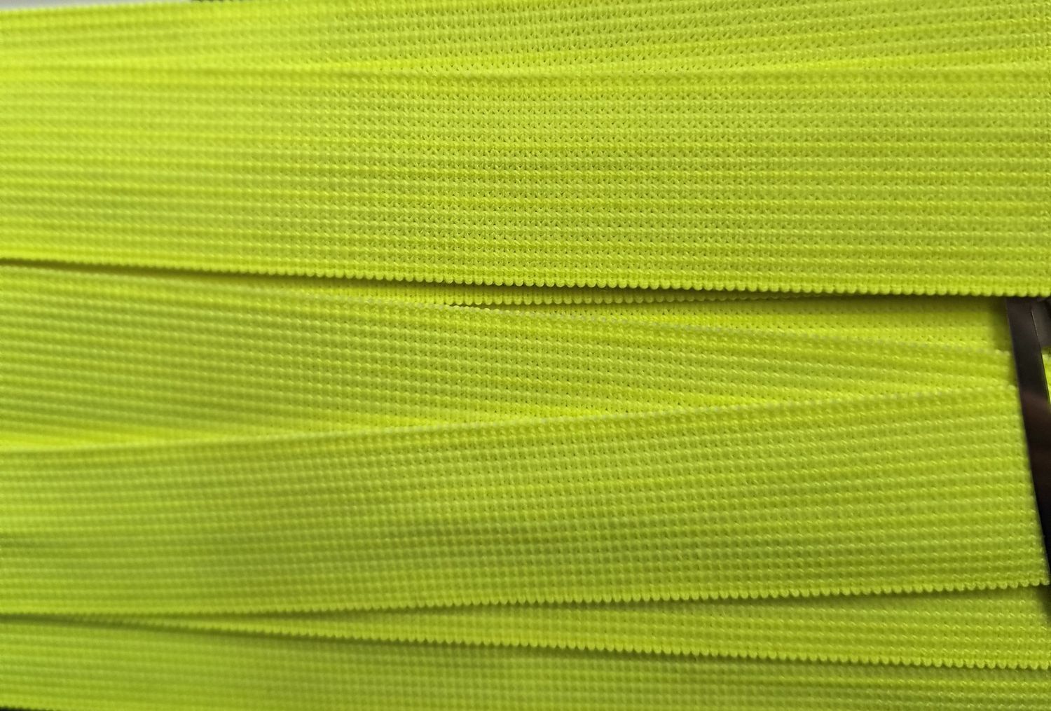 Neon Yellow Elastic 25mm wide, Priced Per Metre