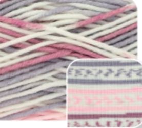 King Cole Cherish 8ply DK 100g 240m 100% Acrylic - Colour Pink Fizz Variegated