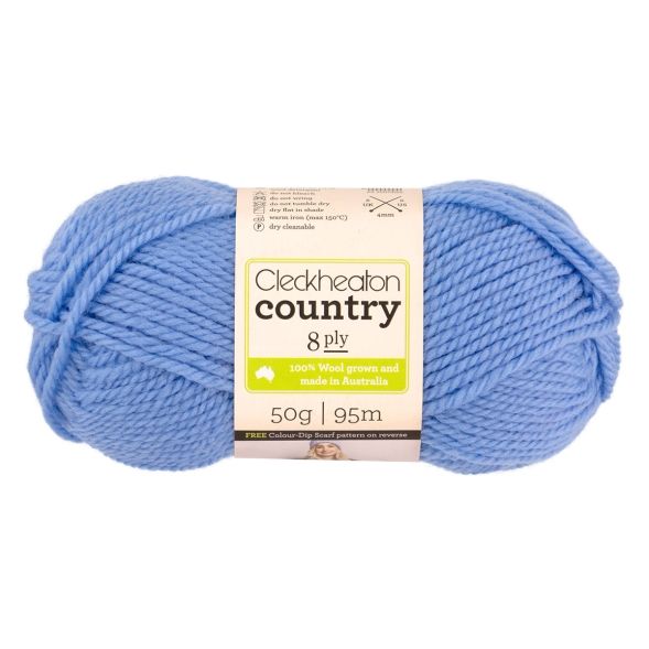 Cleckheaton Country Naturals 8ply 50g 96m Colour 1935 Soft Blue