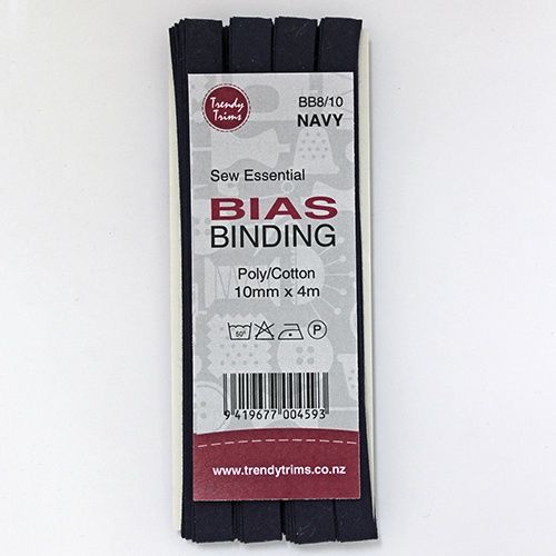 Bias Binding 10mm Width  x 4m Total  - Colour Navy