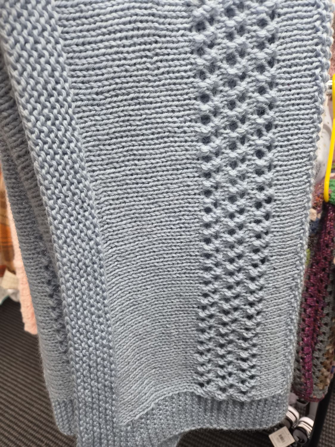 Blanket made from 100% 12ply Wool -  Baby Blue