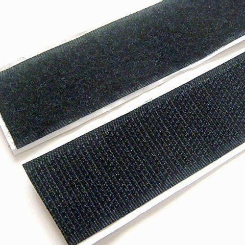 Velcro - Black Sticky Back - Loop Side -  50mm Wide - Price Per Metre