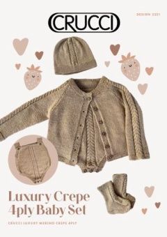 Crucci Luxury Crepe 4ply Baby Set Pattern