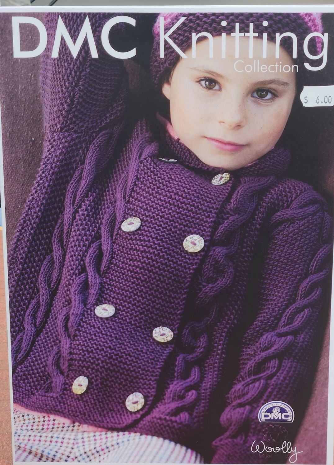 DMC Pattern - Girls Cable Cardigan 4 to 12 years