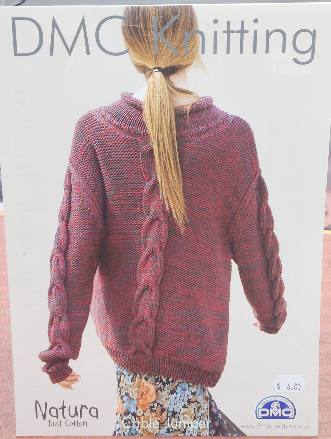 Dmc knitting pattern cable jumper