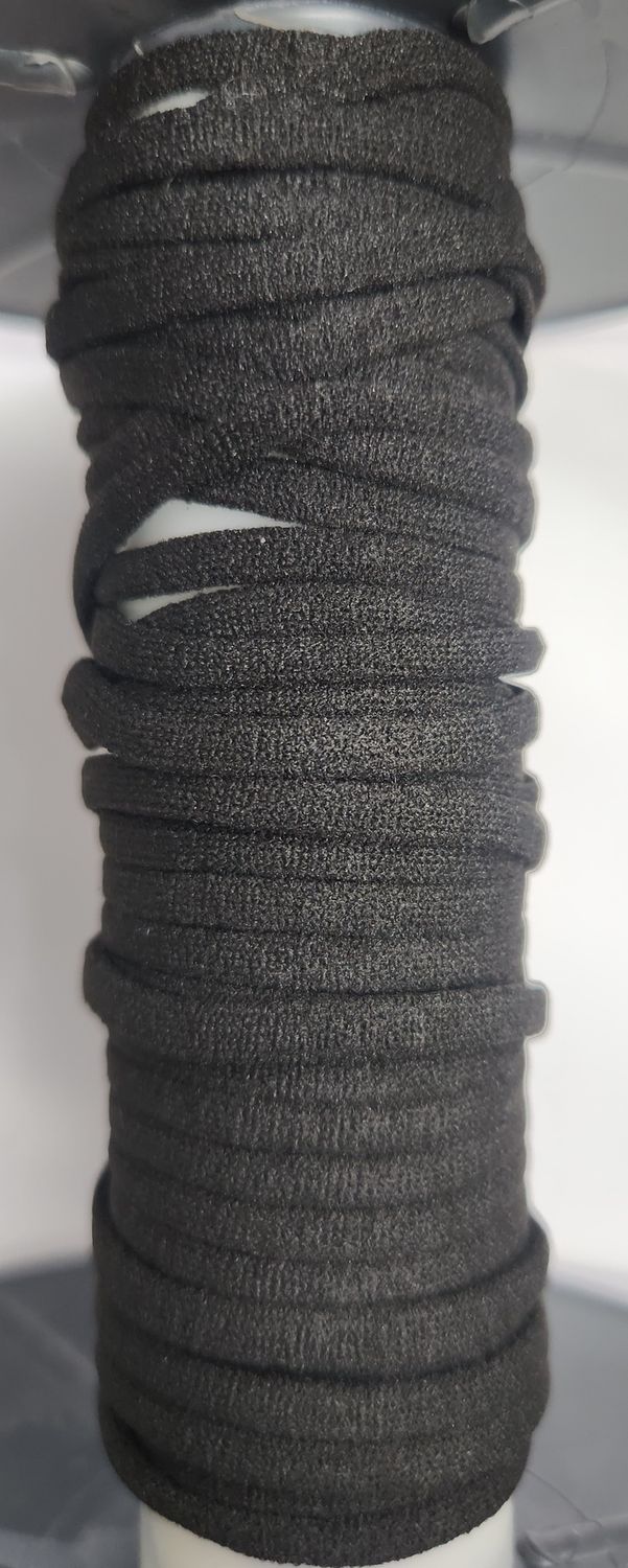 Black Soft Tubular Elastic 4mm Cut Per Metre