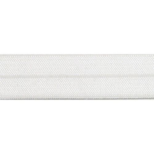 Elastic Fold Over 20mm White, Priced Per Metre