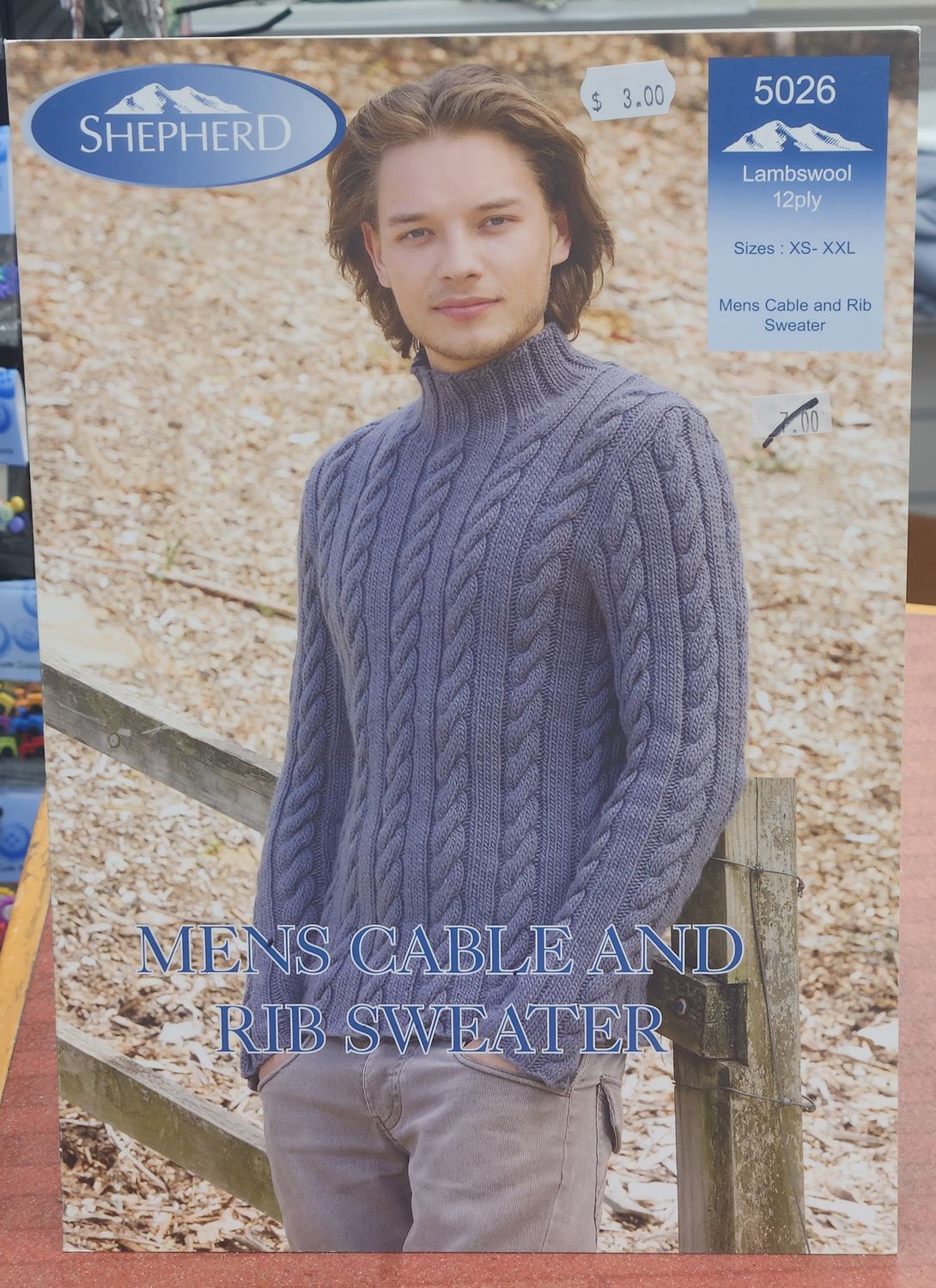 Shepherd Pattern - Men's Cable &amp; Rib Sweater 5026