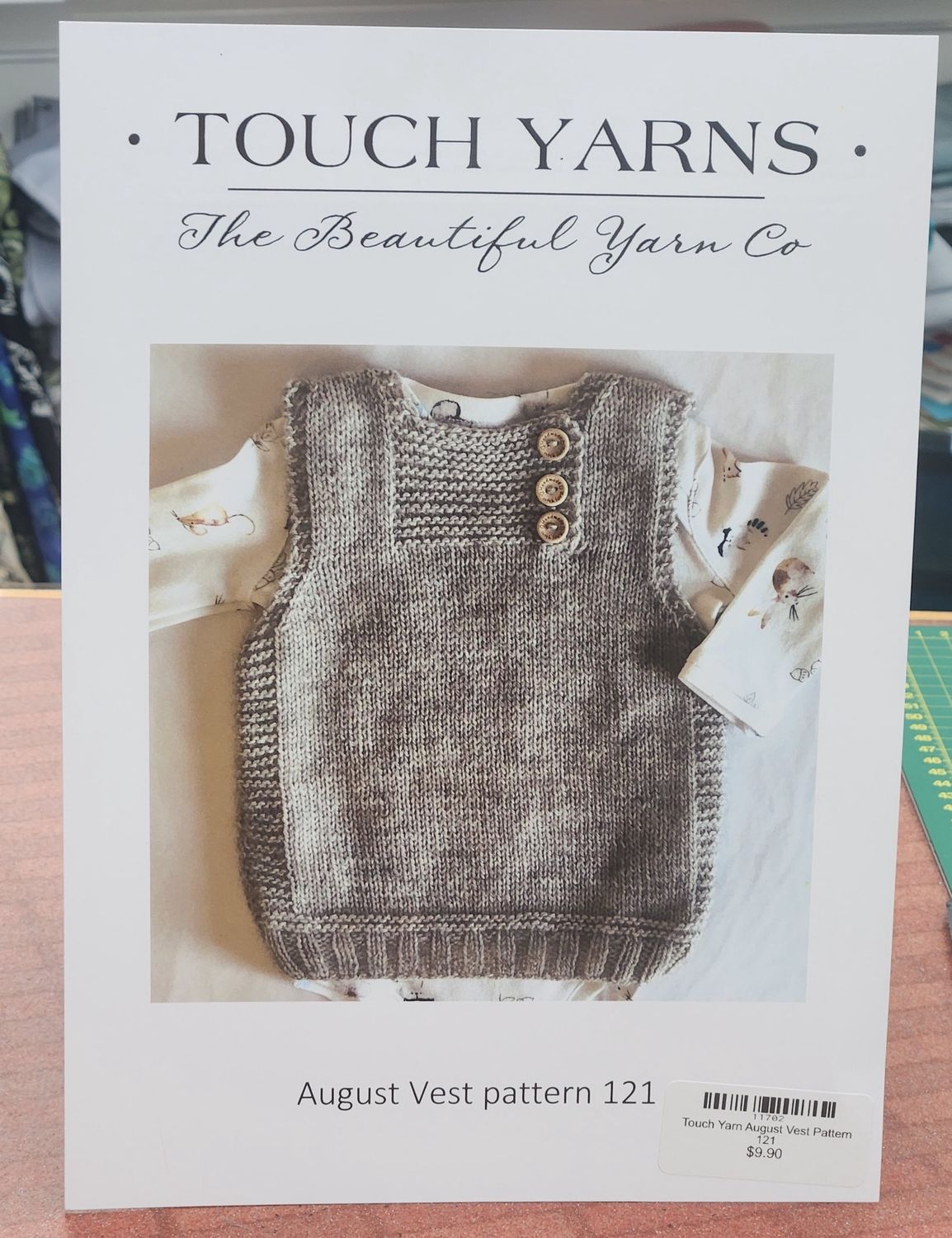 Touch Yarn August Vest Pattern #121