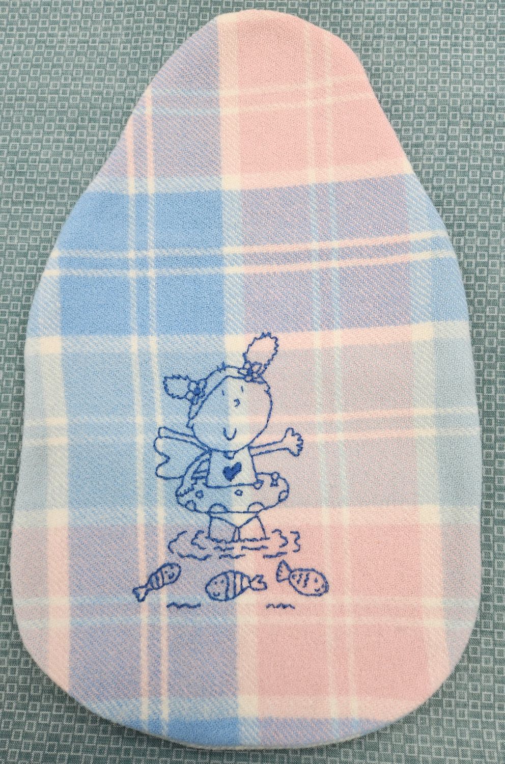 Hot Water Bottle Covers Blue/Pink Girl Swimming