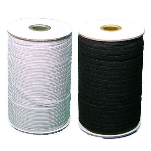 Braided Elastic 5mm White Per Metre