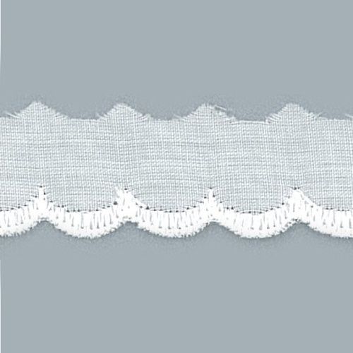 Cambric White Trim 30mm, Price Per Metre