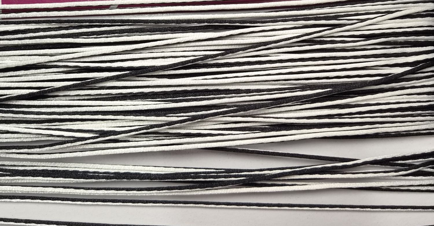 Black &amp; White Thin Cord, Priced  Per Metre