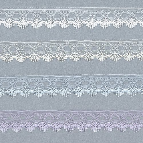 Nylon Eyelet Lace White 20mm,  Price per Metre