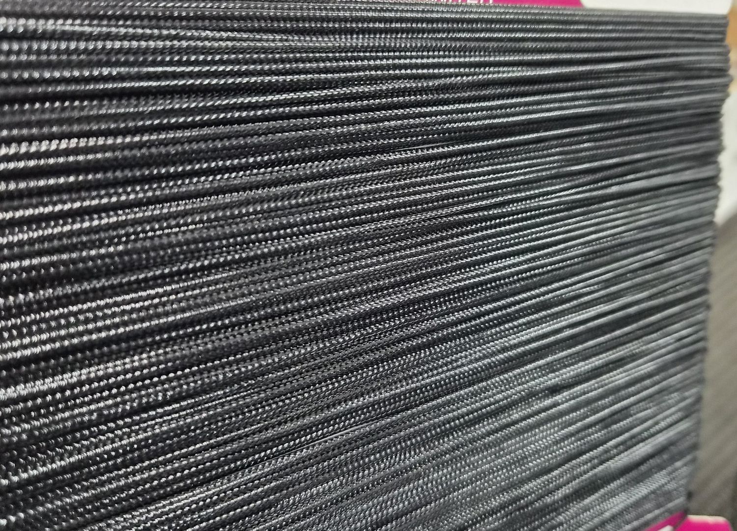 Metallic Black Twisted Cord 1mm LR4 Per Metre