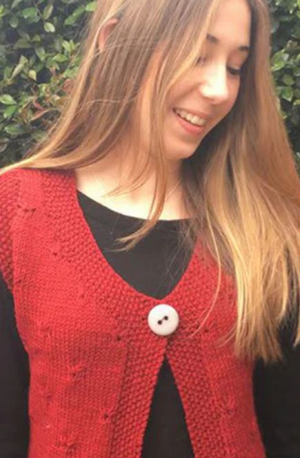 Adult Buttoned Vest P217 Pattern