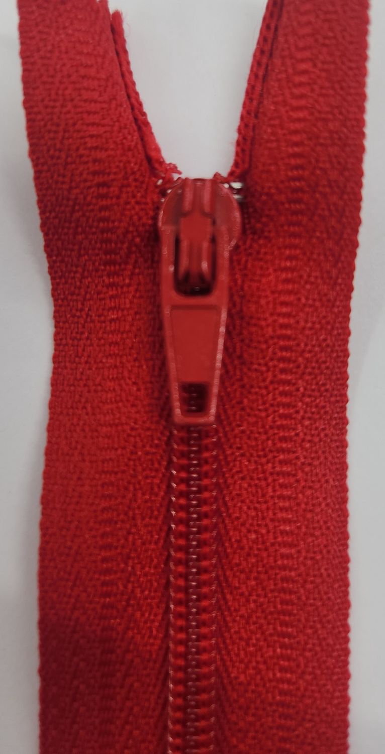 Dress Zip - Mid Red 50cm