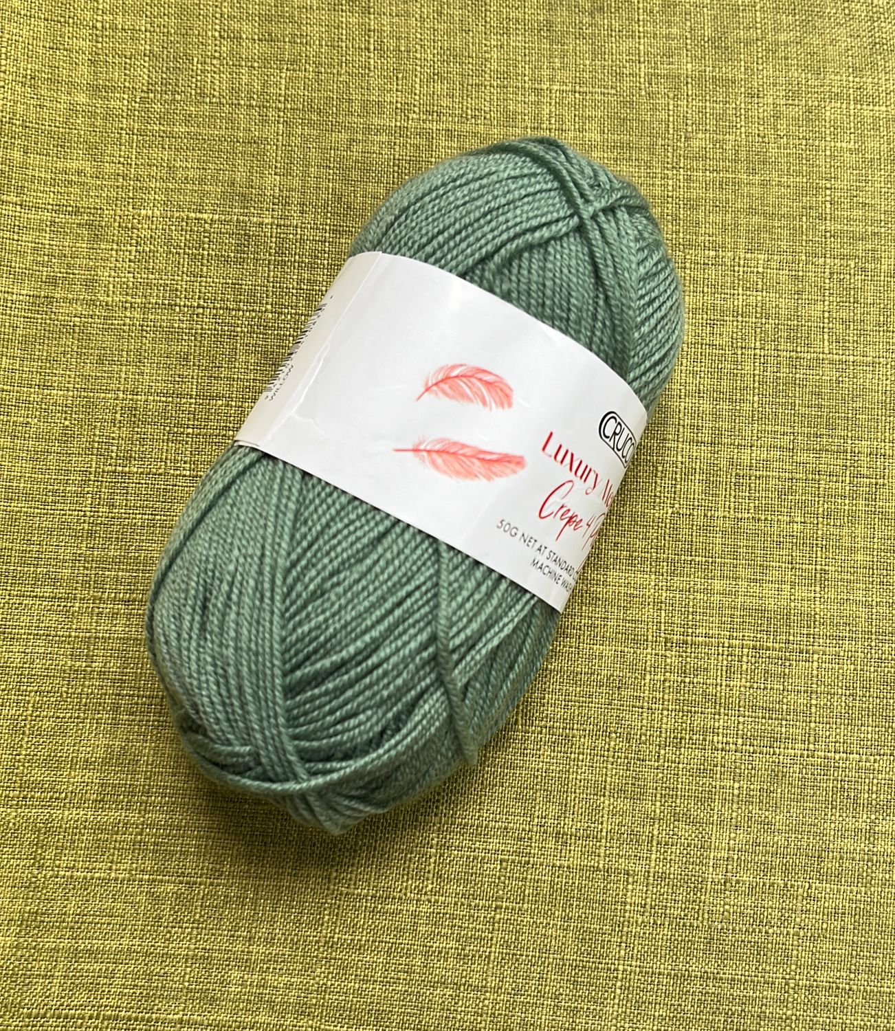 Crucci Luxury Merino Crepe 4Ply 50grm - Colour Shade 8 Willow