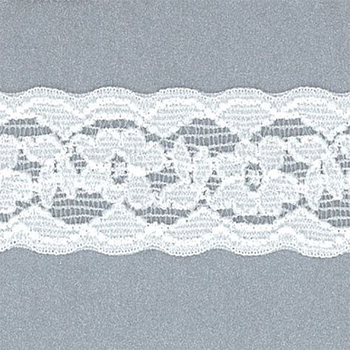 Nylon/Spandex  Lace White 30mm, Price Per metre