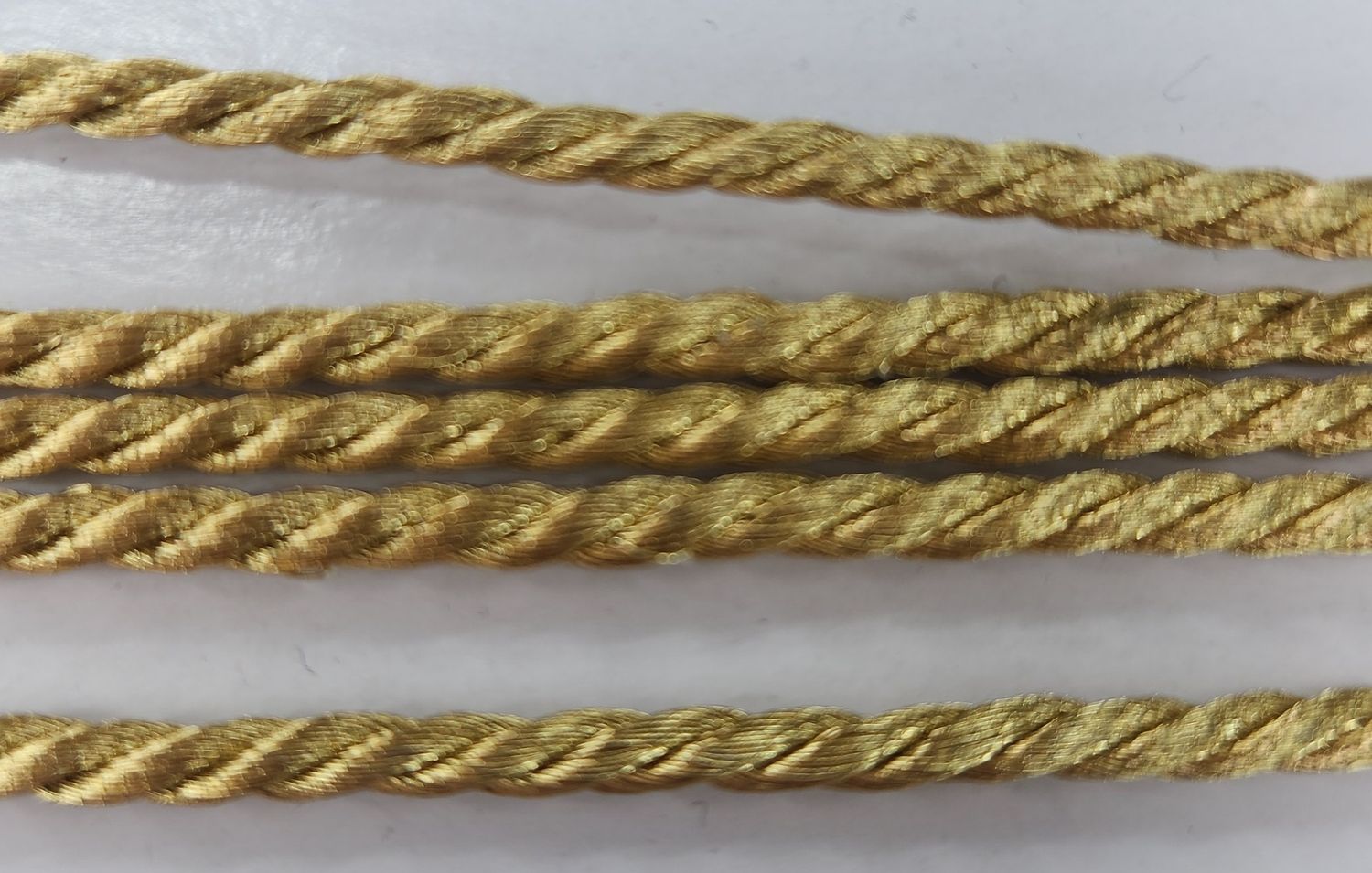 Lurex Gold Cord 3mm wide, Priced per metre