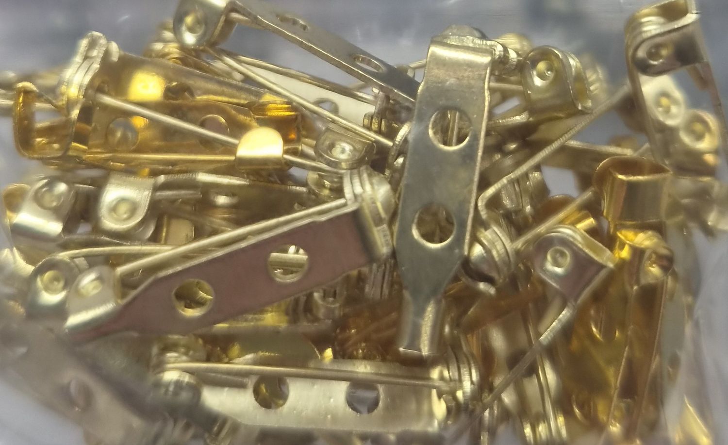 Gold Small Bar Pins / Brooch Pin Each