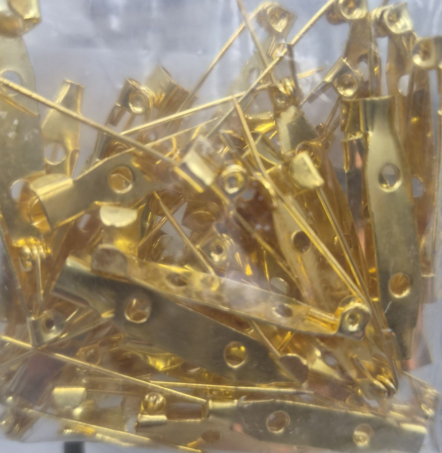 Gold Bar Pins / Brooch Pins Small Each
