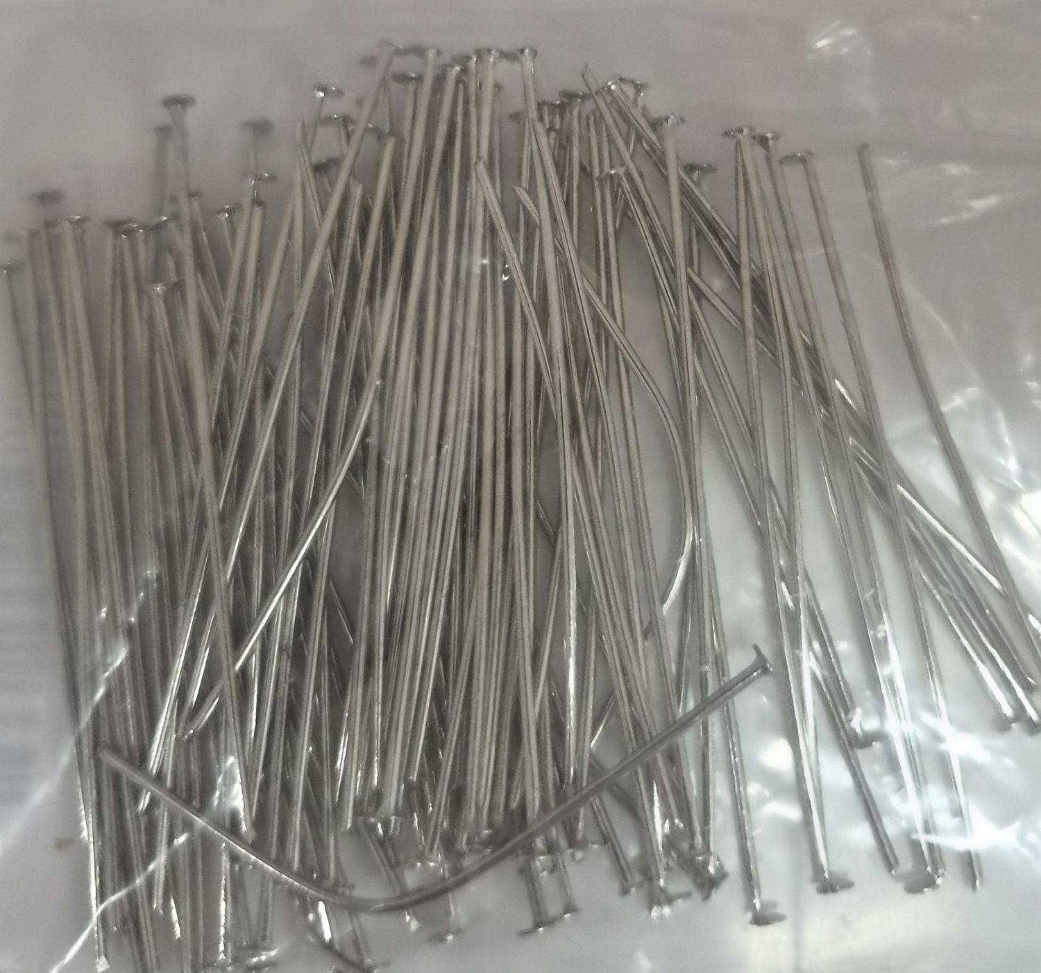Flat Head Pins 50mm Each