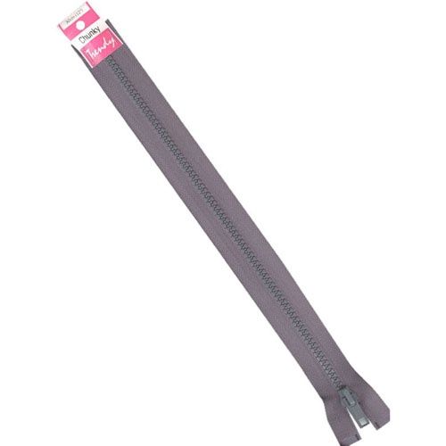 Chunky Zip 60cm Grey