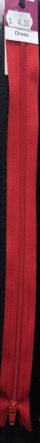 Dress Zip Mid Red 30cm
